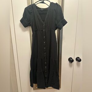 Black buttoned down madewell dress size 00, great condition